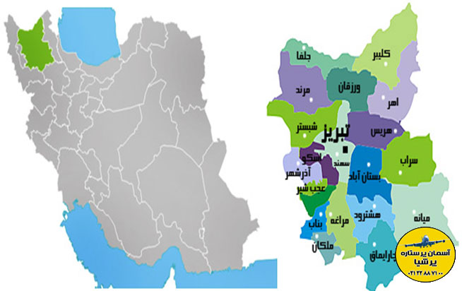 موقعیت جغرافیایی تور تبریز