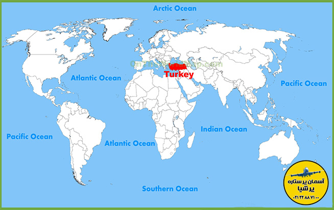 موقعیت جفرافیایی ترکیه